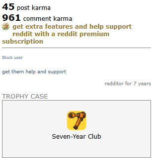 REDDIT ACCOUNT with 1004 karma, Post KARMA 45 and Comment Karma 959, 7 years 8 months